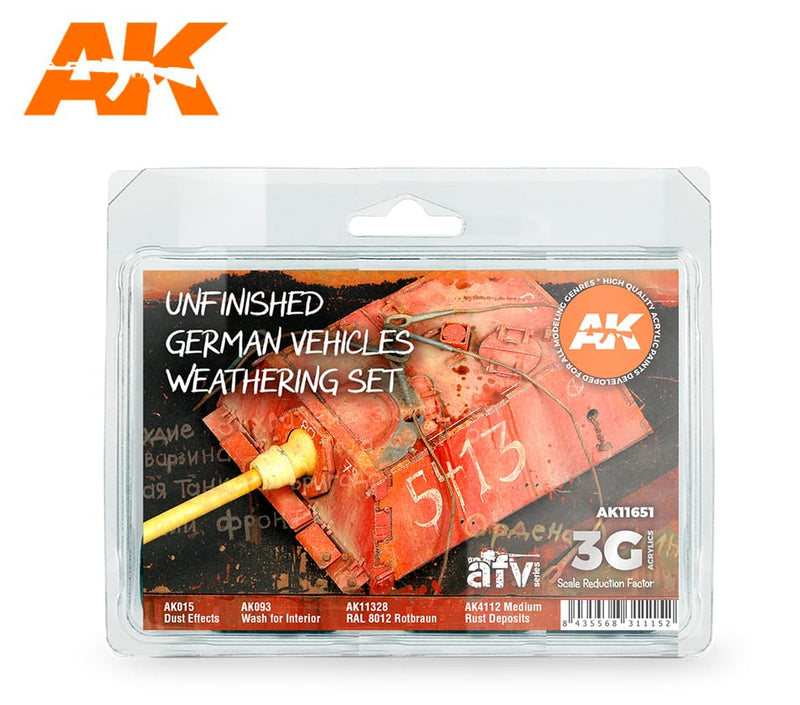 3Gen Acrylics: Unfinished German Vehicles Weathering Set LTG AK-11651