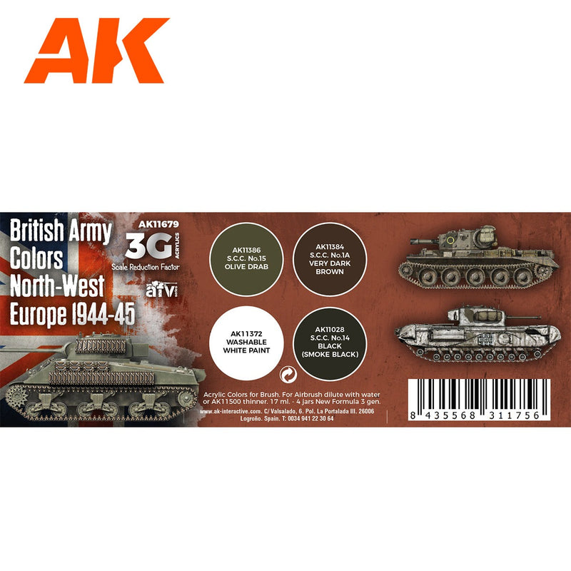 3Gen Acrylics: British Army Colors North-West Europe 1944-45 LTG AK-11679