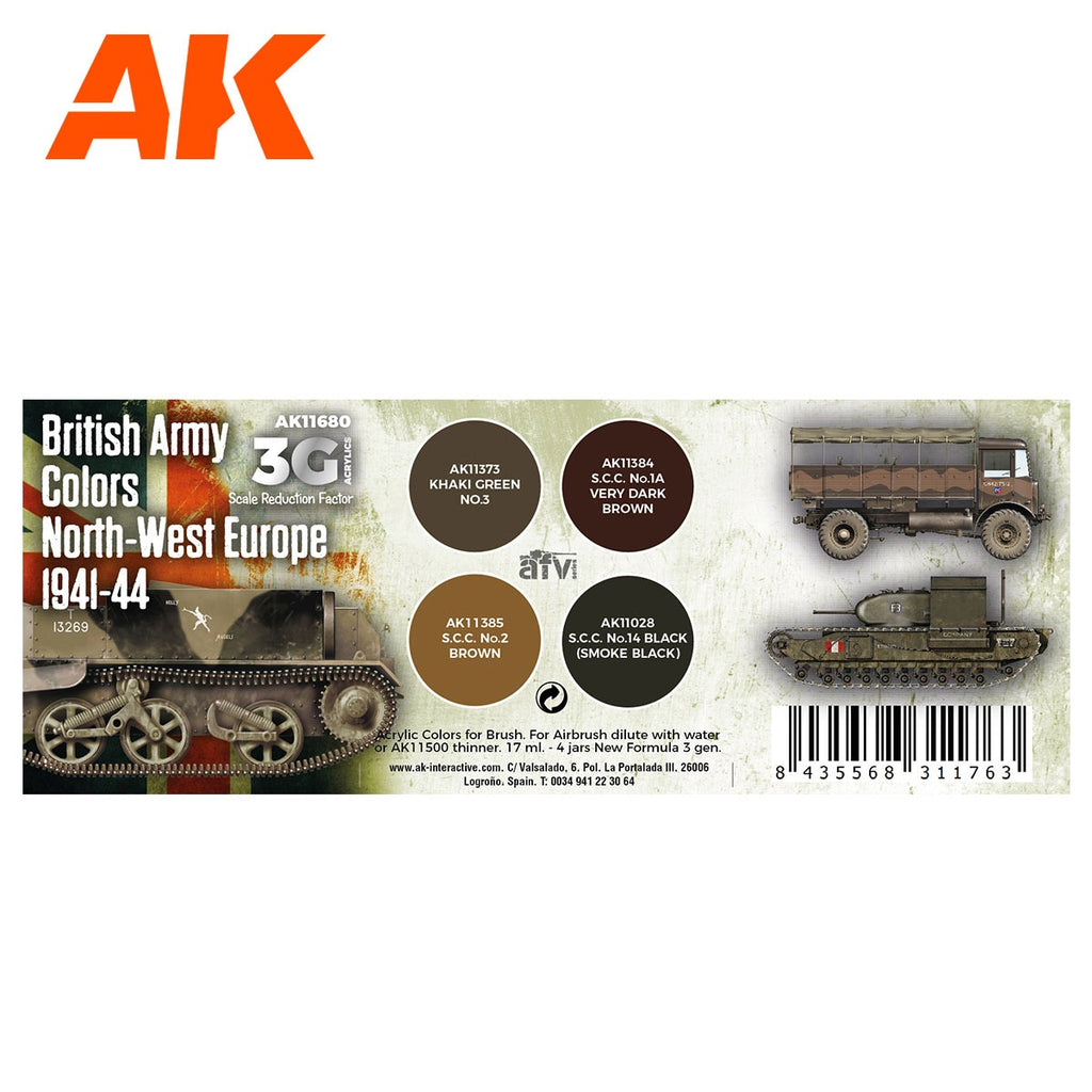 3Gen Acrylics: British Army Colors North-West Europe 1941-44 LTG AK-11680