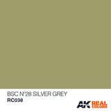 Real Colors: BSC Nº28 Silver Grey 10ml LTG AK-RC038