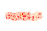 16mm Resin Flash Dice Poly Dice Set: Red MET 681
