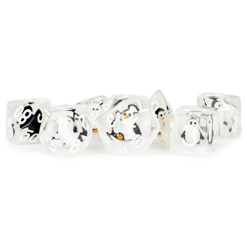 16mm Resin Poly Dice Set: Penguin Dice MET 741