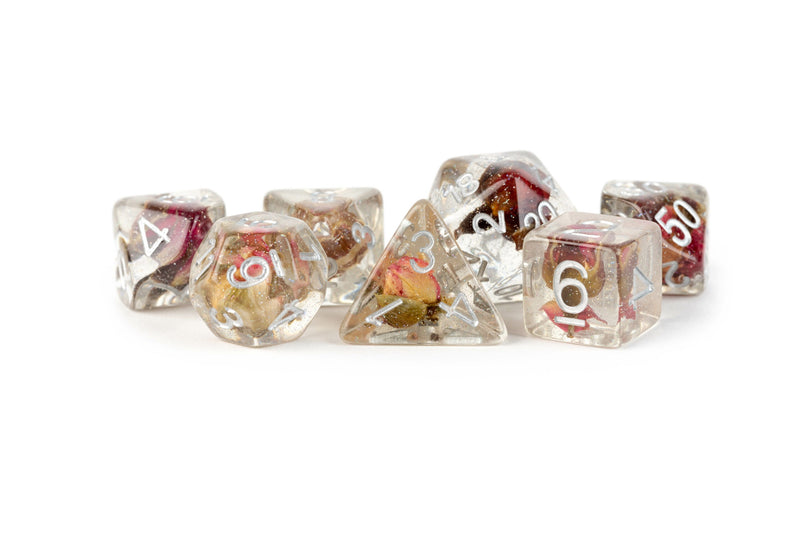 16mm Resin Poly Dice Set: Rose Dice MET 751