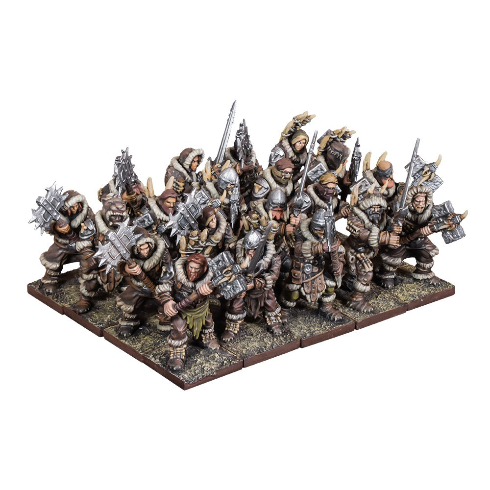 Kings of War: Northern Alliance Clansmen Regiment with Two Handed Weapons MGE MGKWL303