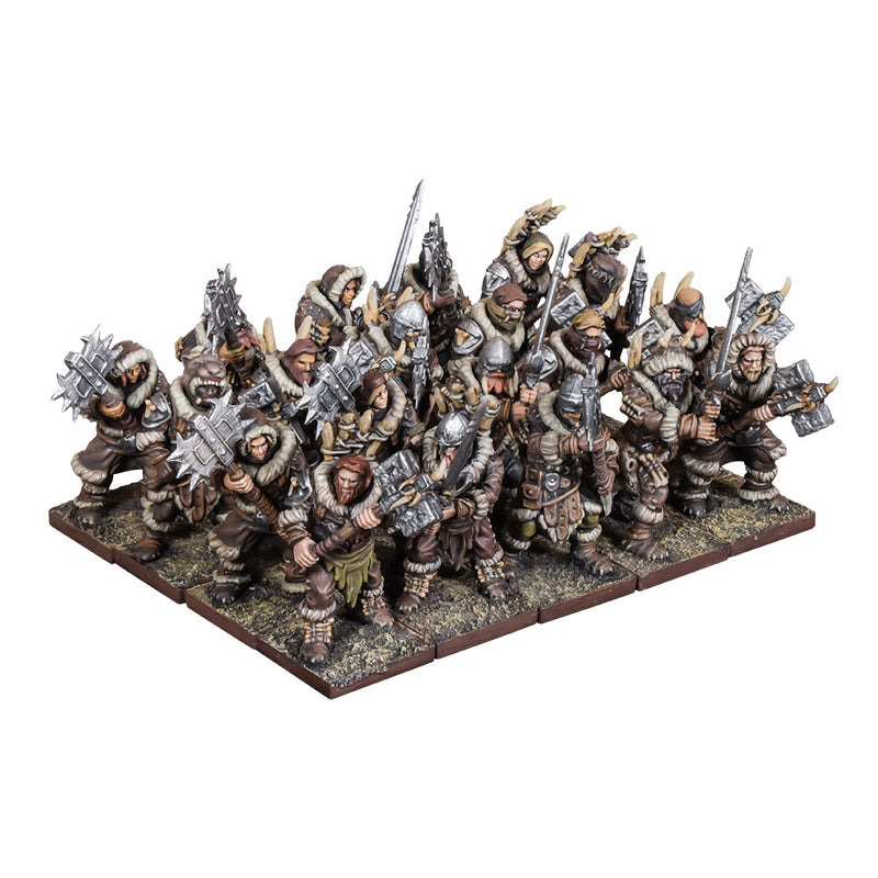 Kings of War: Northern Alliance Clansmen Regiment with Two Handed Weapons MGE MGKWL303