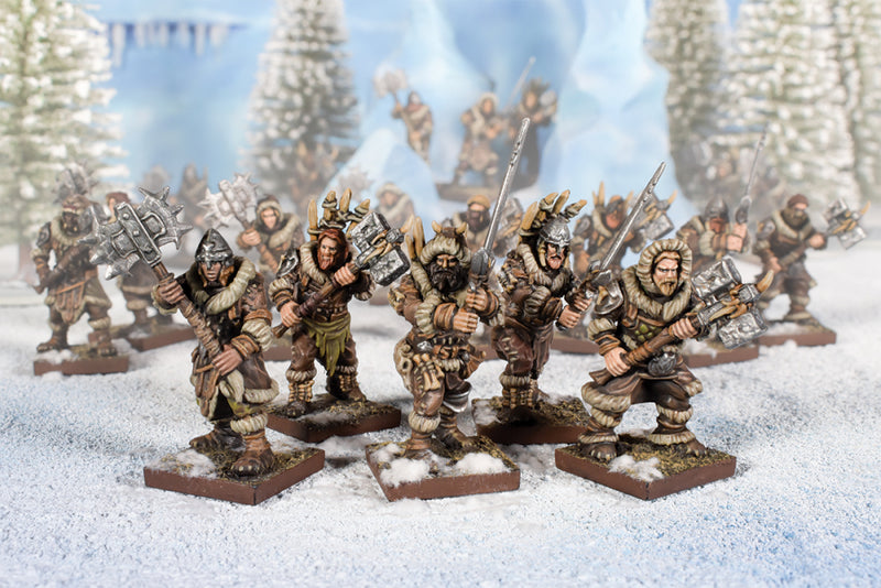 Kings of War: Northern Alliance Clansmen Regiment with Two Handed Weapons MGE MGKWL303