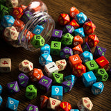 Round Jar of Classic RPG Dice (80) QWS JMIX07