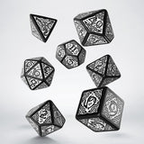 Celtic 3D Revised Black & White Dice Set (7) QWS SCER05