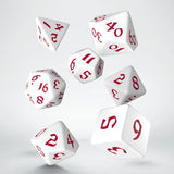 Classic Runic White & Red Dice Set (7) QWS SCLR26