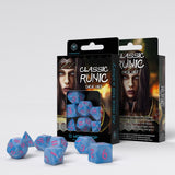 Classic Runic Glacier & Pink Dice Set (7) QWS SCLR2G