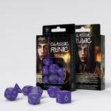 Classic Runic Purple & Green Dice Set (7) QWS SCLR76