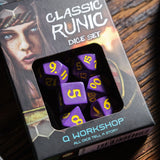 Classic Runic Purple & Yellow Dice Set (7) QWS SCLR93