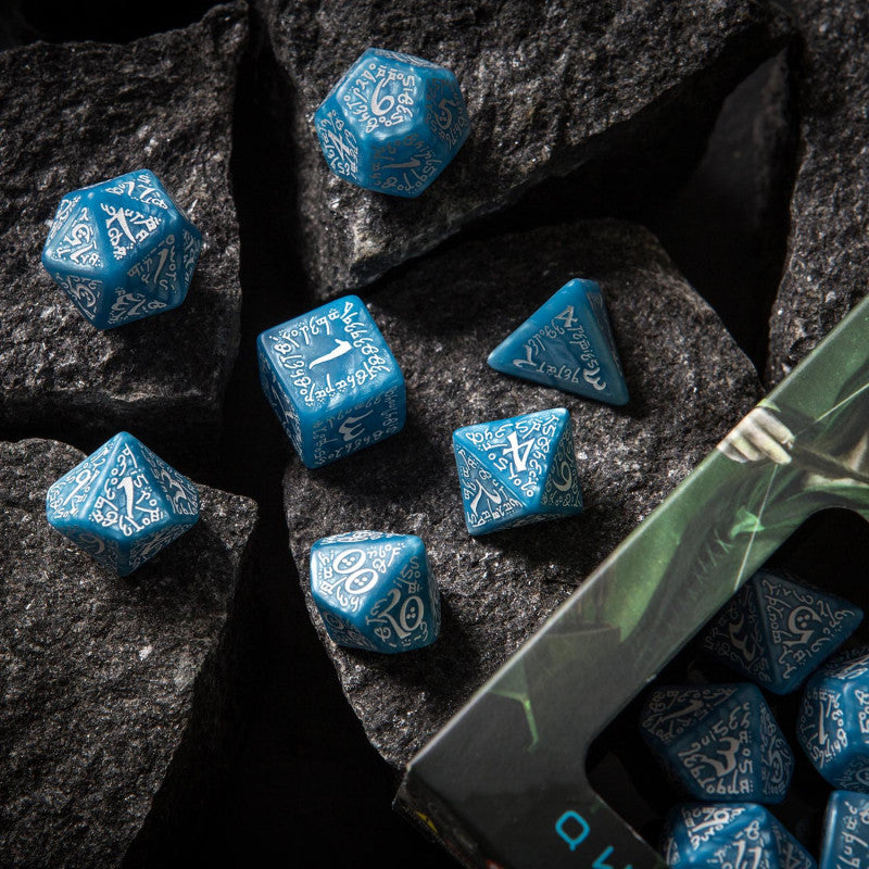 Elvish Glacier & White Dice Set QWS SELV1R