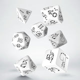 Bright Llama Dice Set (White & Black) QWS SLLA02