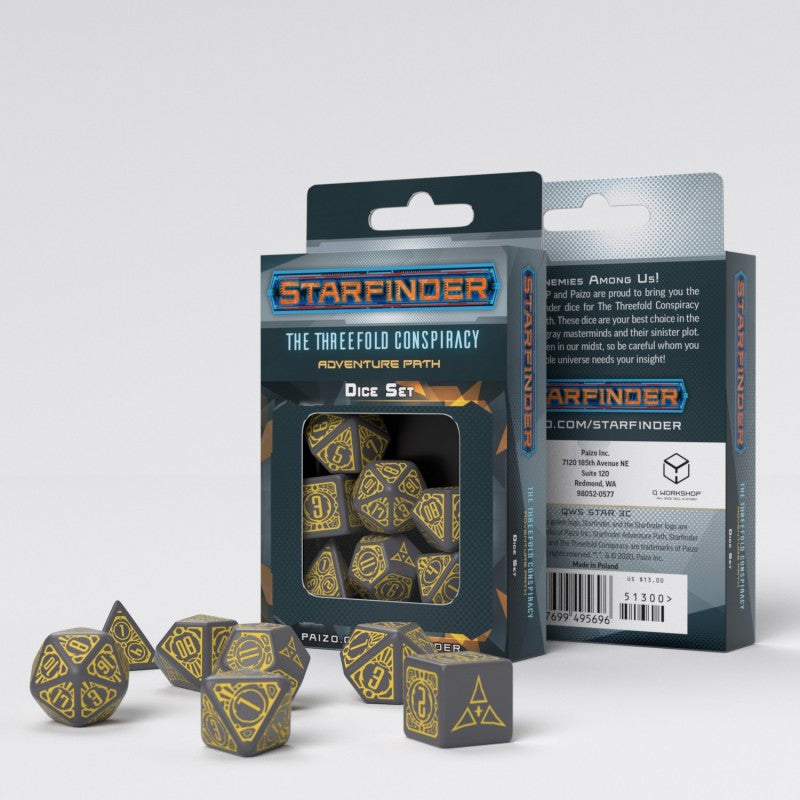 Starfinder Threefold Conspiracy Dice Set (7) QWS STAR3C