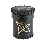 Call of Cthulhu Black & Green-Golden Leather Dice Cup QWS CCTH104