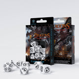 Dragons White & Black Dice Set (7) QWS SDRA02