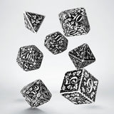 Forest 3D White & Black Dice Set (7) QWS SFOR02
