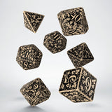 Forest 3D Beige & Black Dice Set (7) QWS SFOR18