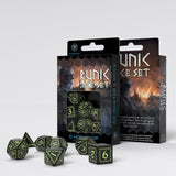 Runic Black & Glow-in-the-Dark Dice Set (7) QWS SRUN19