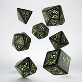 Steampunk Black & Glow-in-the-Dark Dice Set (7) QWS SSTE19