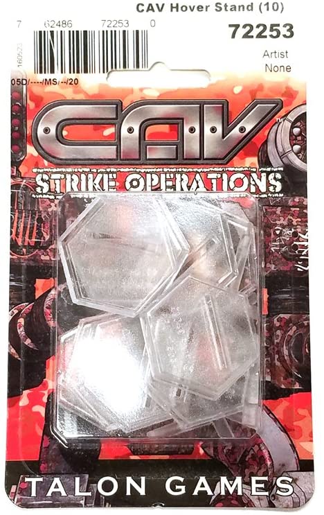 1 Inch Hex Transparent Flight Stand w/ TallFlight Peg (10 Bases, 10 Pegs) RPR 72253