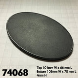 105mm X 70mm Oval Gaming Base (4) RPR 74068