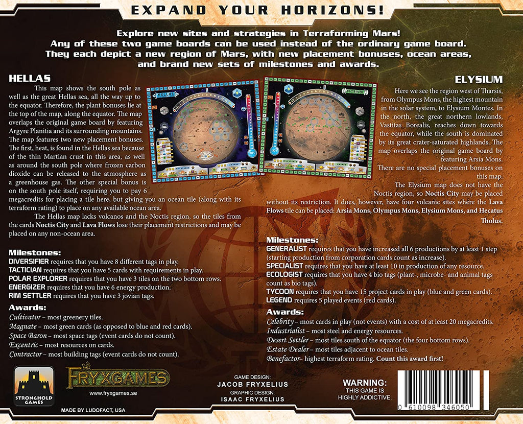 Terraforming Mars: Hellas and Elysium Expansion SHG 7200