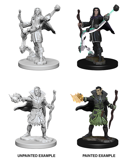 Elf Male Sorcerer: Pathfinder Battles Deep Cuts WZK 72605