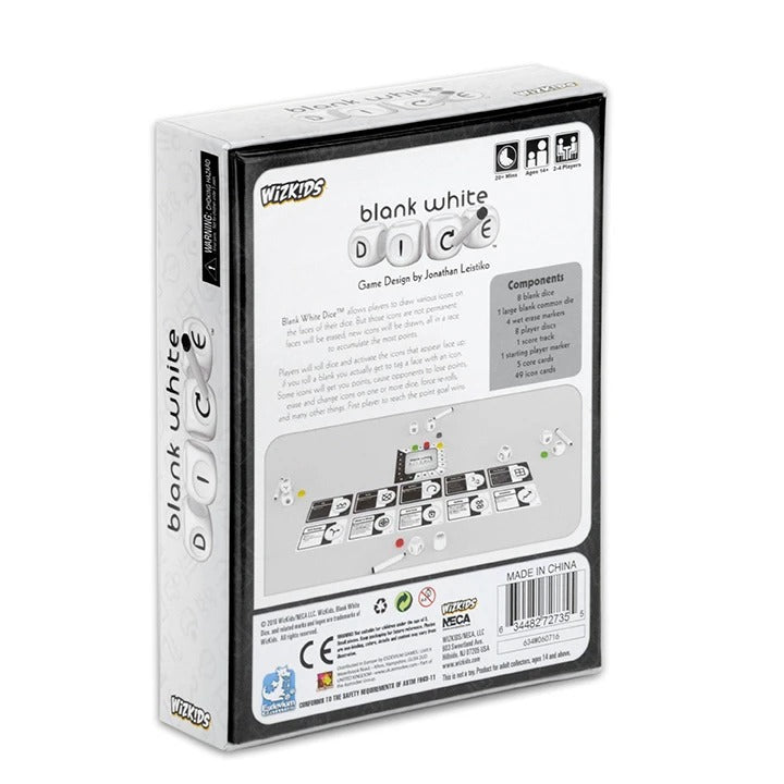 Blank White Dice Game: Board Games - Boxed Dice Games WZK 72735
