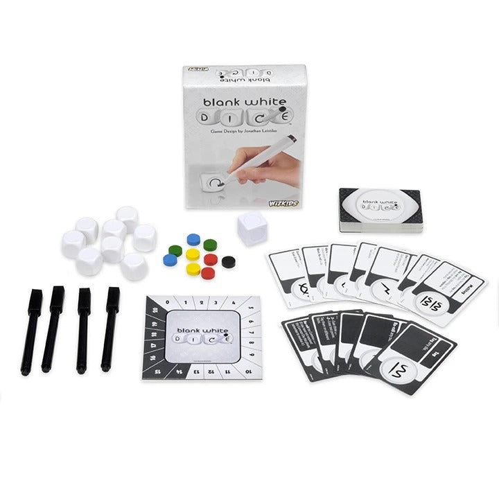 Blank White Dice Game: Board Games - Boxed Dice Games WZK 72735