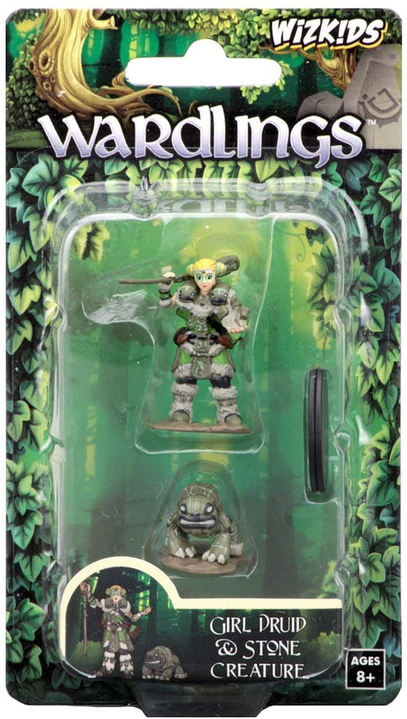 Girl Druid & Stone Creature: WizKids Wardlings WZK 73314