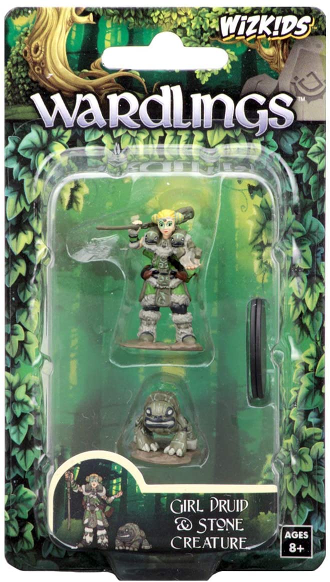 Girl Druid & Stone Creature: WizKids Wardlings WZK 73314