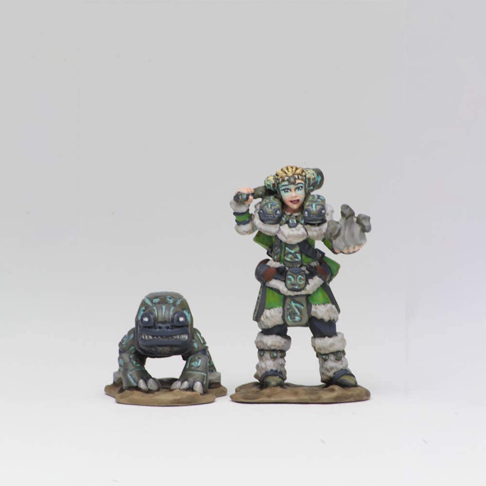 Girl Druid & Stone Creature: WizKids Wardlings WZK 73314