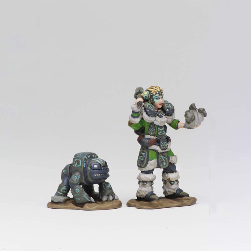 Girl Druid & Stone Creature: WizKids Wardlings WZK 73314