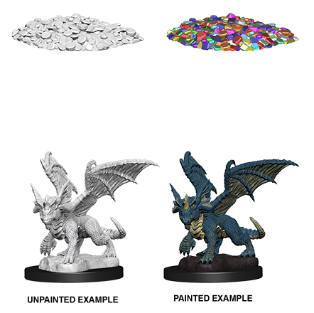 Blue Dragon Wyrmling: D&D Nolzur's Marvelous Miniatures WZK 73852