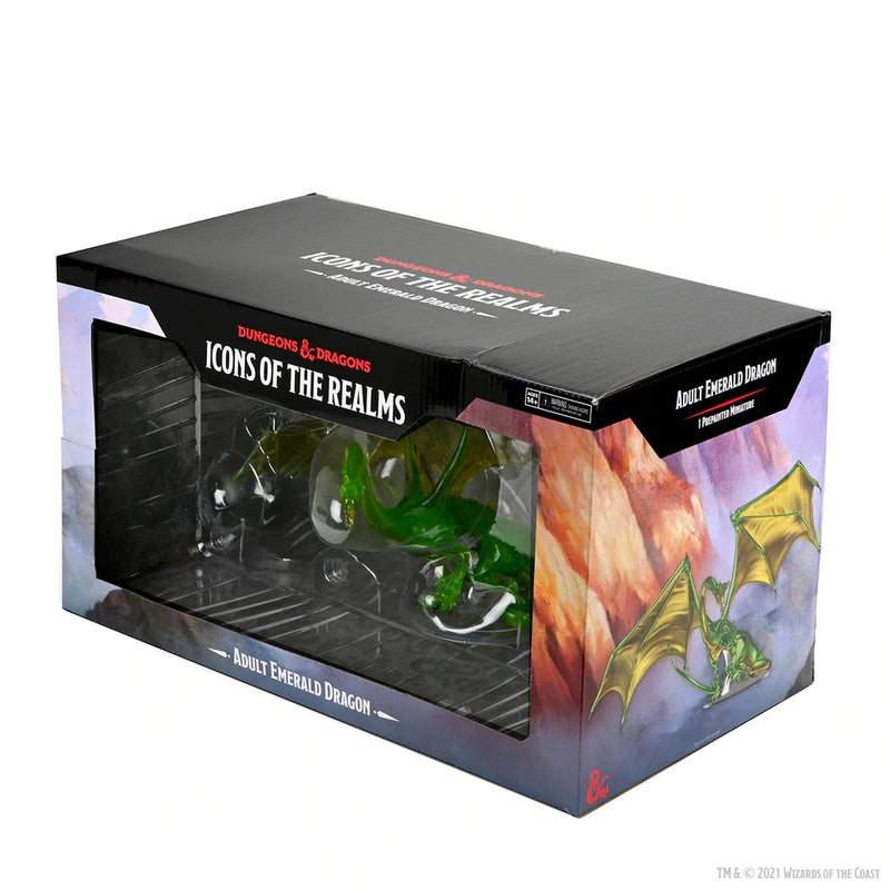 Adult Emerald Dragon: Premium Figure - D&D Icons of the Realms WZK 96064