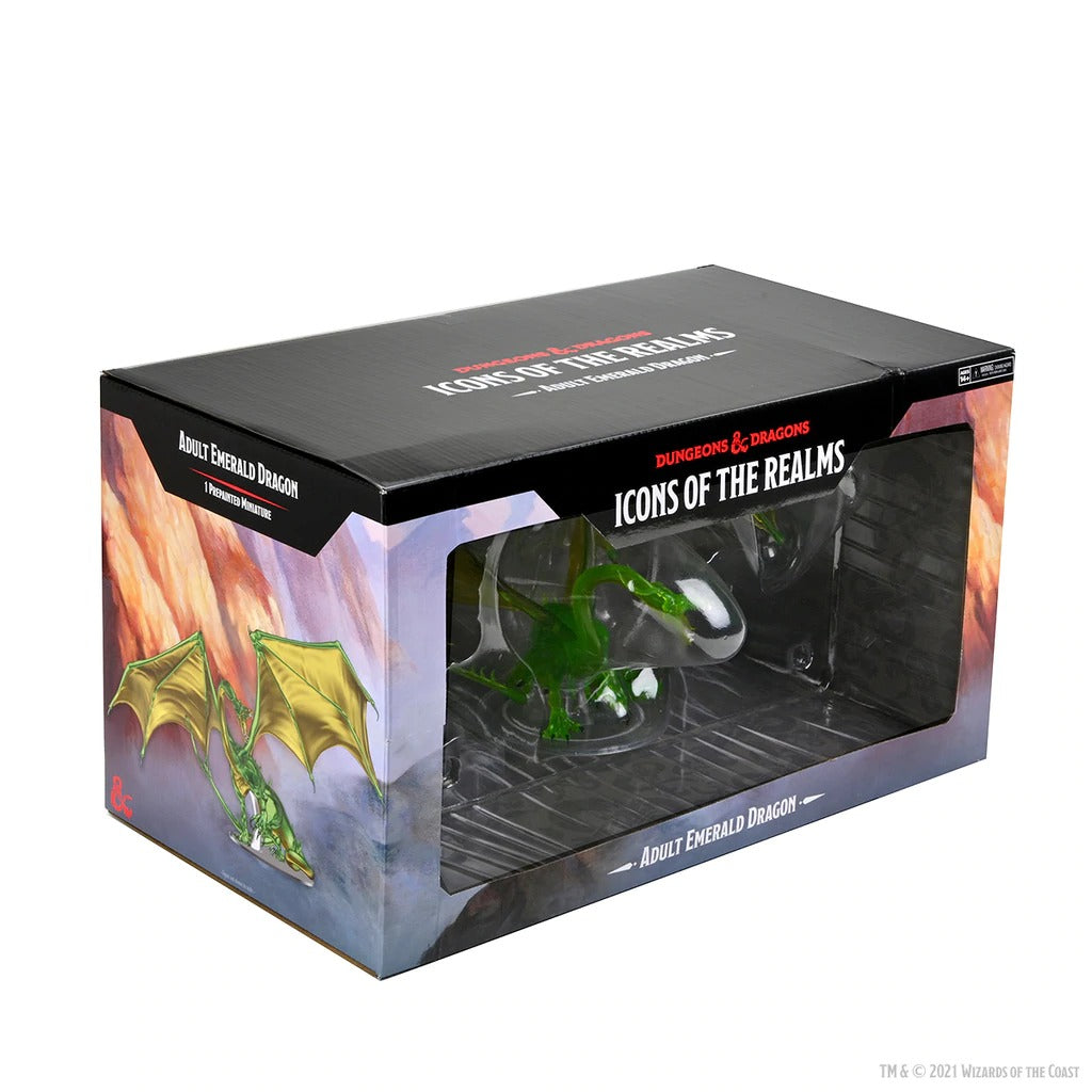 Adult Emerald Dragon: Premium Figure - D&D Icons of the Realms WZK 96064
