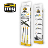 Ammo Mig Panel Lines and Fading Brush Set