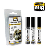 Ammo Mig Oilbrusher Bright Metal Color Set