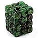 Chessex D&D Dice-12mm Gemini Black, Green, and Gold Plastic Polyhedral Dice Set-Dungeons and Dragons Dice Includes 36 Dice – D6, (CHX26839)