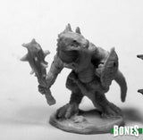 Lizardman w/ Club and Shield: Bones RPR 77426