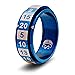 CritSuccess d20 Dice Ring with 20 Sided Die Spinner (Size 6 - Stainless Steel - Blue)