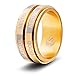 CritSuccess Alignment Dice Ring with Double Spinner (Size 10.5 - Stainless Steel - Gold)