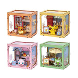 PUREMIND × Pokémon Official Licensed Mini World Vibrant Street Scene DIY Miniature Box - Pikachu
