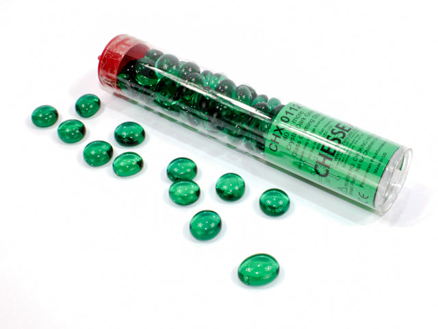 Crystal Dark Green Glass Stones In 5.5" Tube (40) CHX 01125