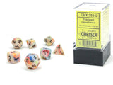 Festive: Mini-Polyhedral Circus/Black 7-Die set CHX 20442