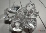 Clear / White: Translucent Polyhedral Die Set (7's) CHX 23071
