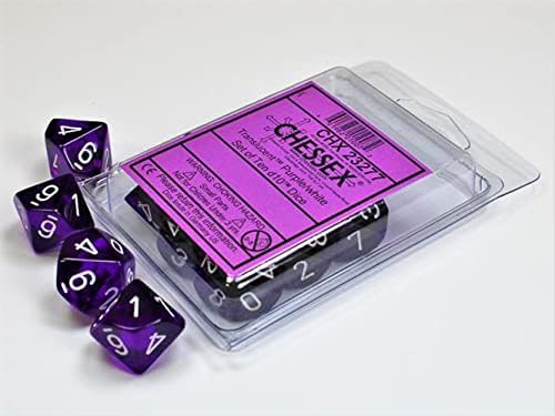 Purple / White: Translucent d10 Dice Set (10's) CHX 23277
