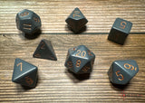 Dark Grey / Copper: Opaque Polyhedral Dice Set (7's) CHX 25420